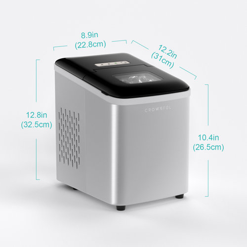 CROWNFUL 26 Lb. Daily Production Bullet Clear Ice Portable Ice Maker & Reviews Wayfair